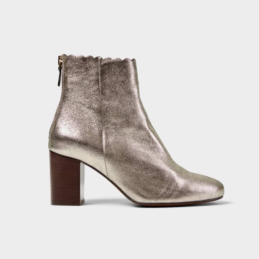 Maison Toufet Giselle Gold Ankle Boot