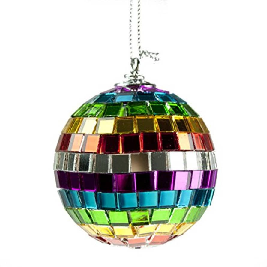 Gisela Graham Rainbow Disco Ball Decoration
