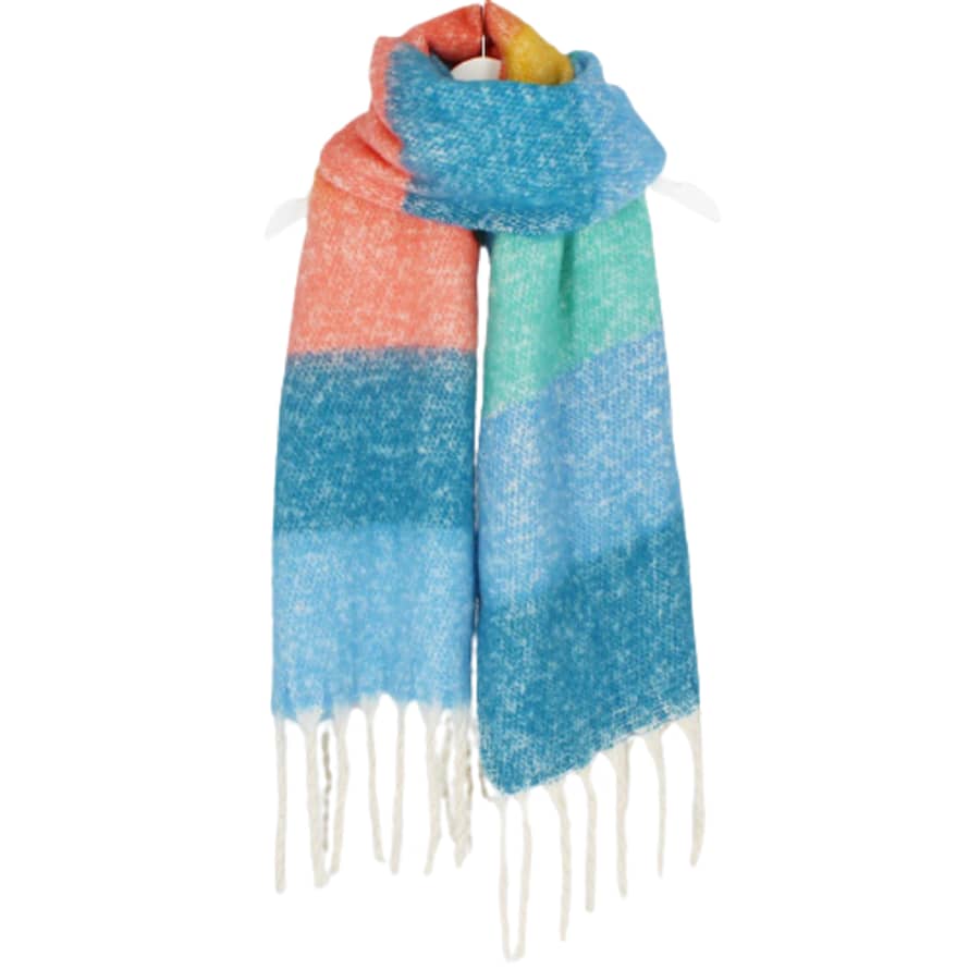 Forever England Multicolour Striped Blanket Scarf