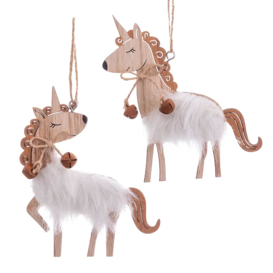 Joca Home Concept Christmas Unicorn Wooden Pendent 