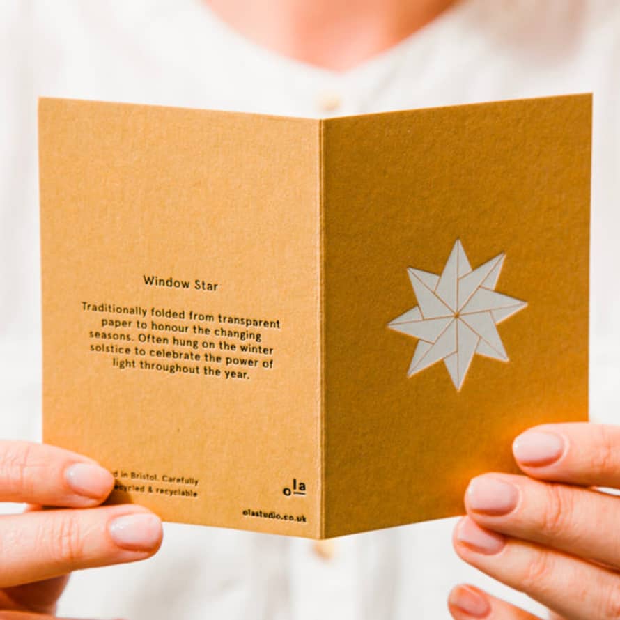 Ola Design Studio Pack Of 5 Craft Cards - Window Star