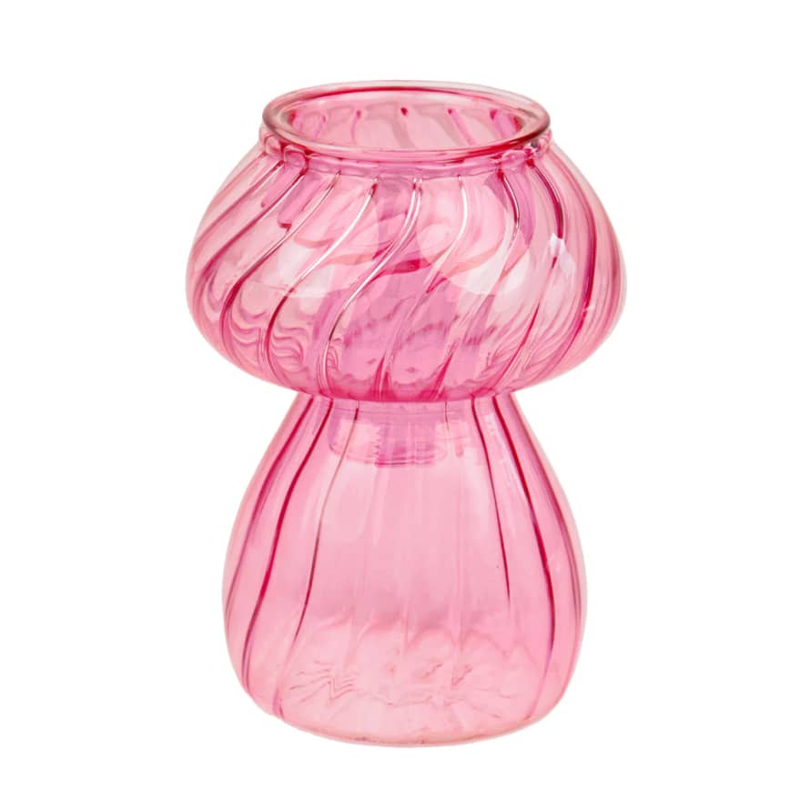 Talking Tables Pink Mushroom Glass Candle Holder and Vase