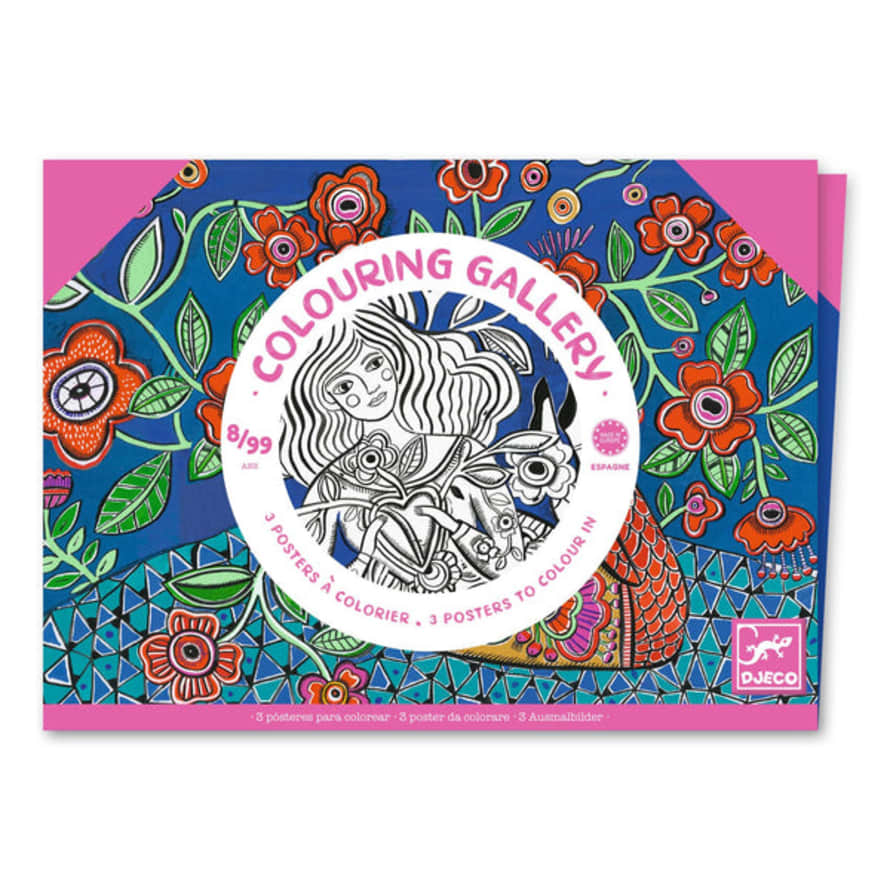 Djeco  Creative 3 Poster Colouring Gallery - Flowering