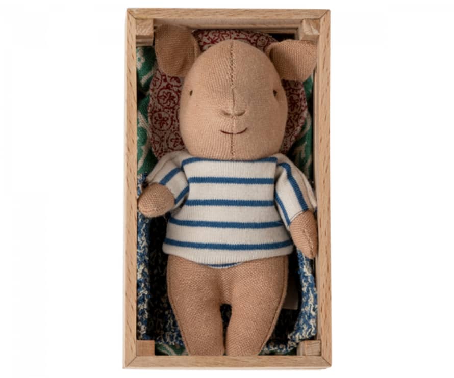 Acorn & Pip Maileg: Pig In Box, Baby - Boy