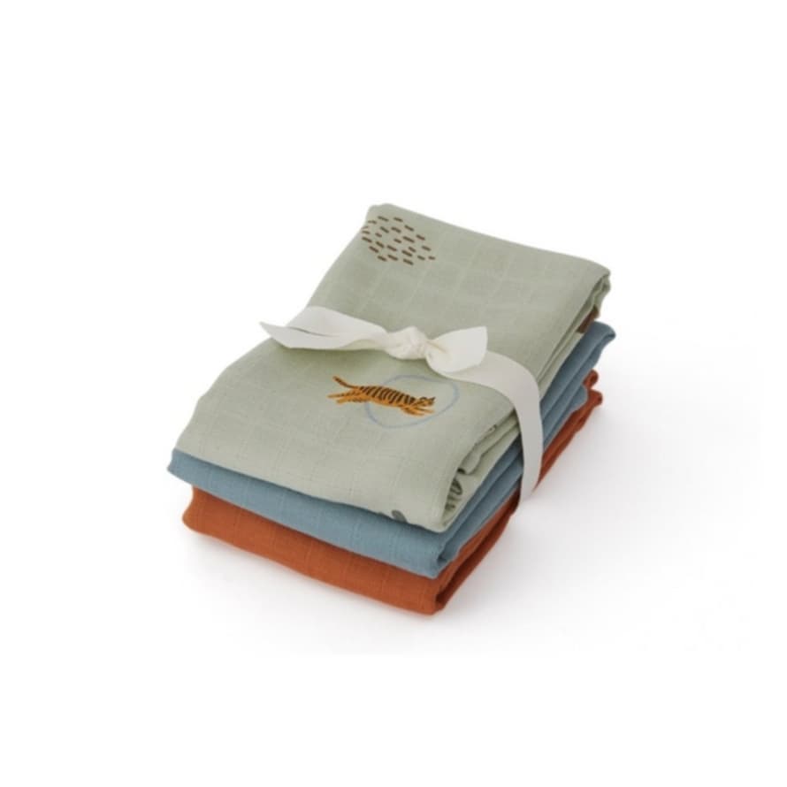 Oyoy Design Muslin Square Tiger 3 Pack