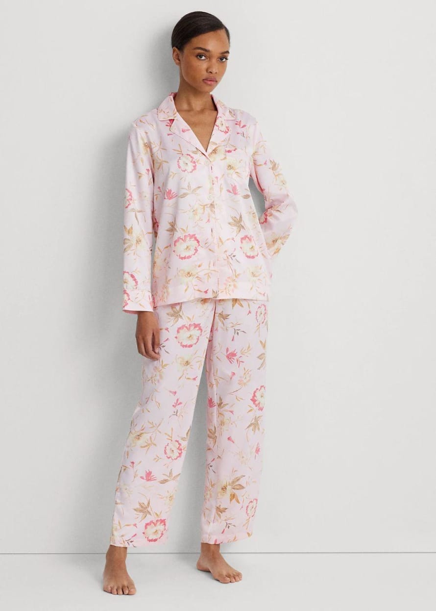 Ralph Lauren Satin Notch Collar Floral Pyjamas