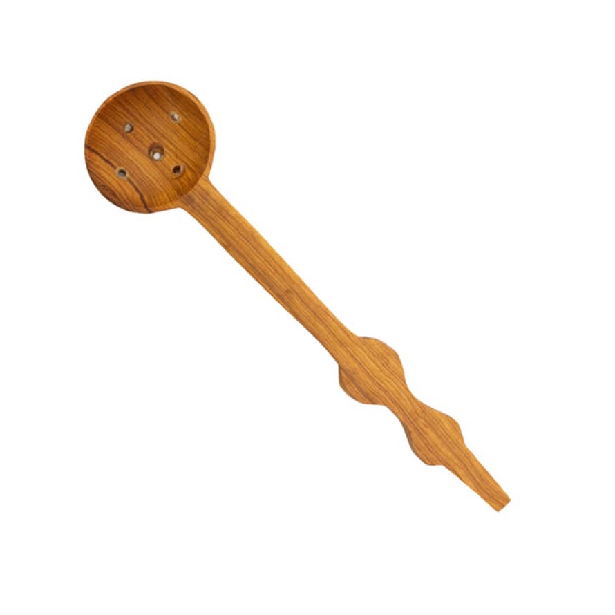 AARVEN Olive Wood Scoop Spoon With Holes