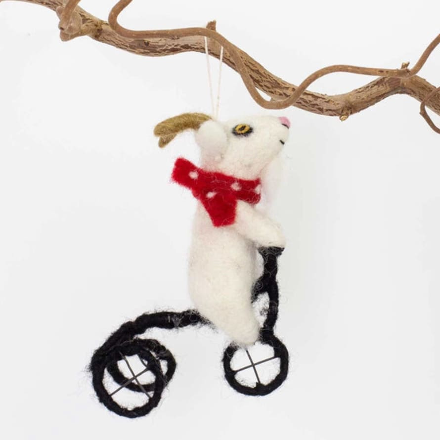 Afroart Goat With Bike Christmas Decoration