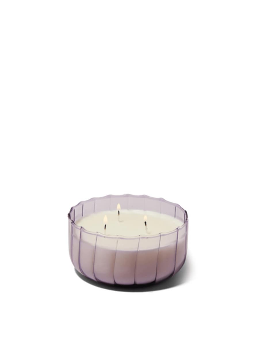 Paddywax Ripple Glass Candle 12oz In Salted Iris From Paddywax