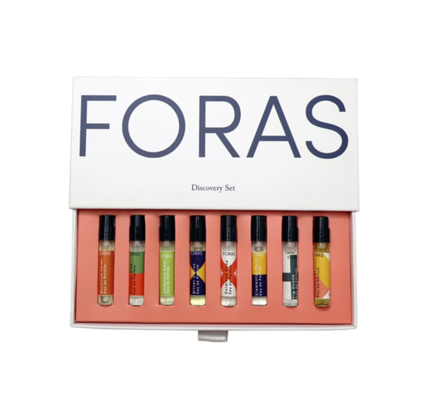 Foras Fragrance and Lifestyle Set of 8 Glass Scent Samples