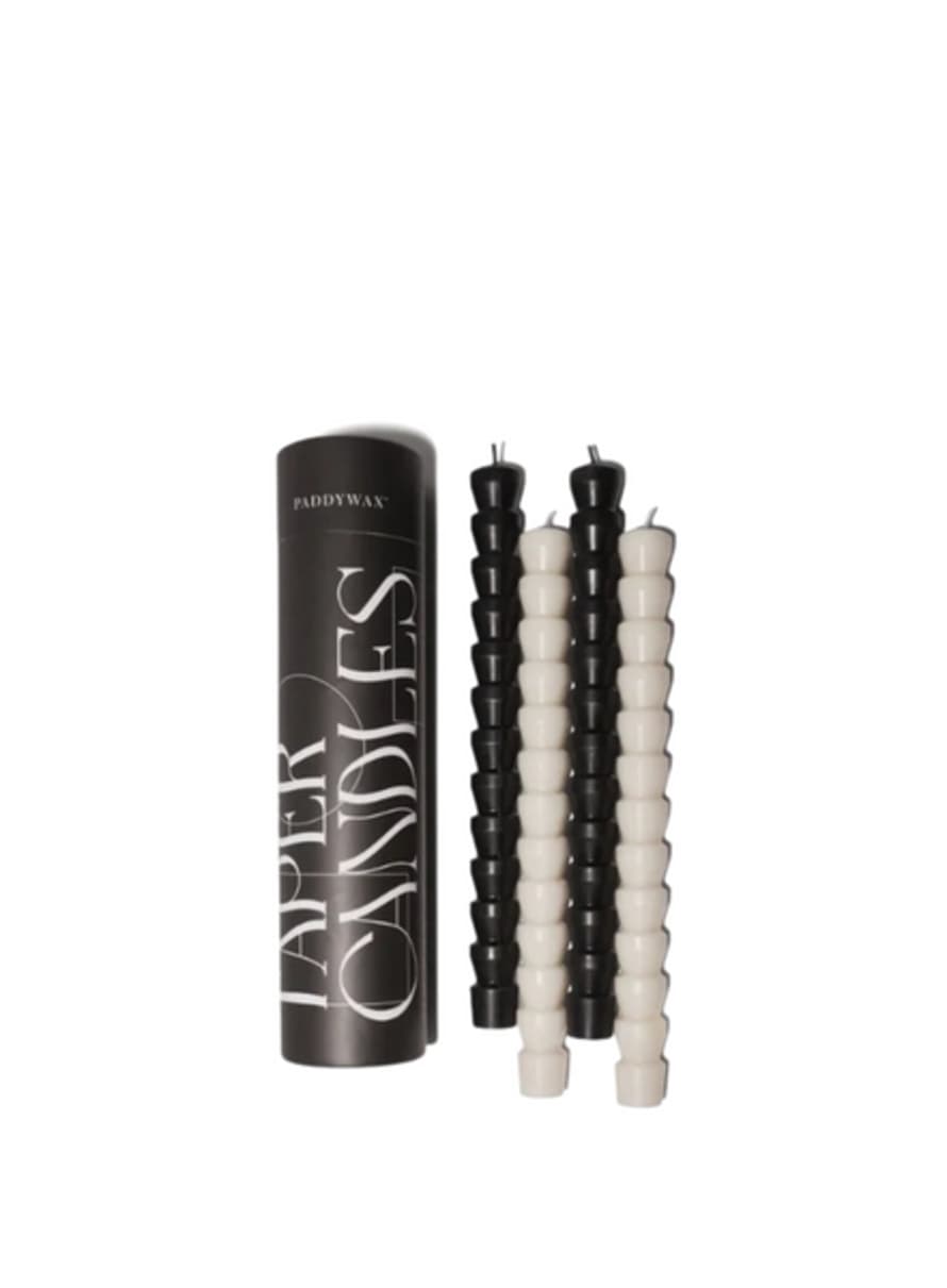 Paddywax Taper Candle Set In Black & White From Paddywax