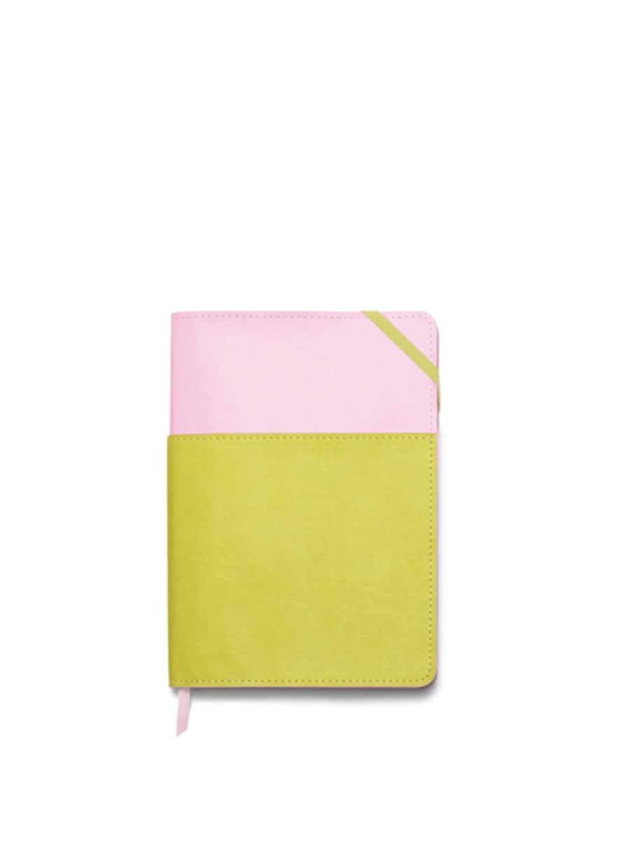 Designworks Ink Vegan Leather Pocket Journal In Lilac & Matcha From