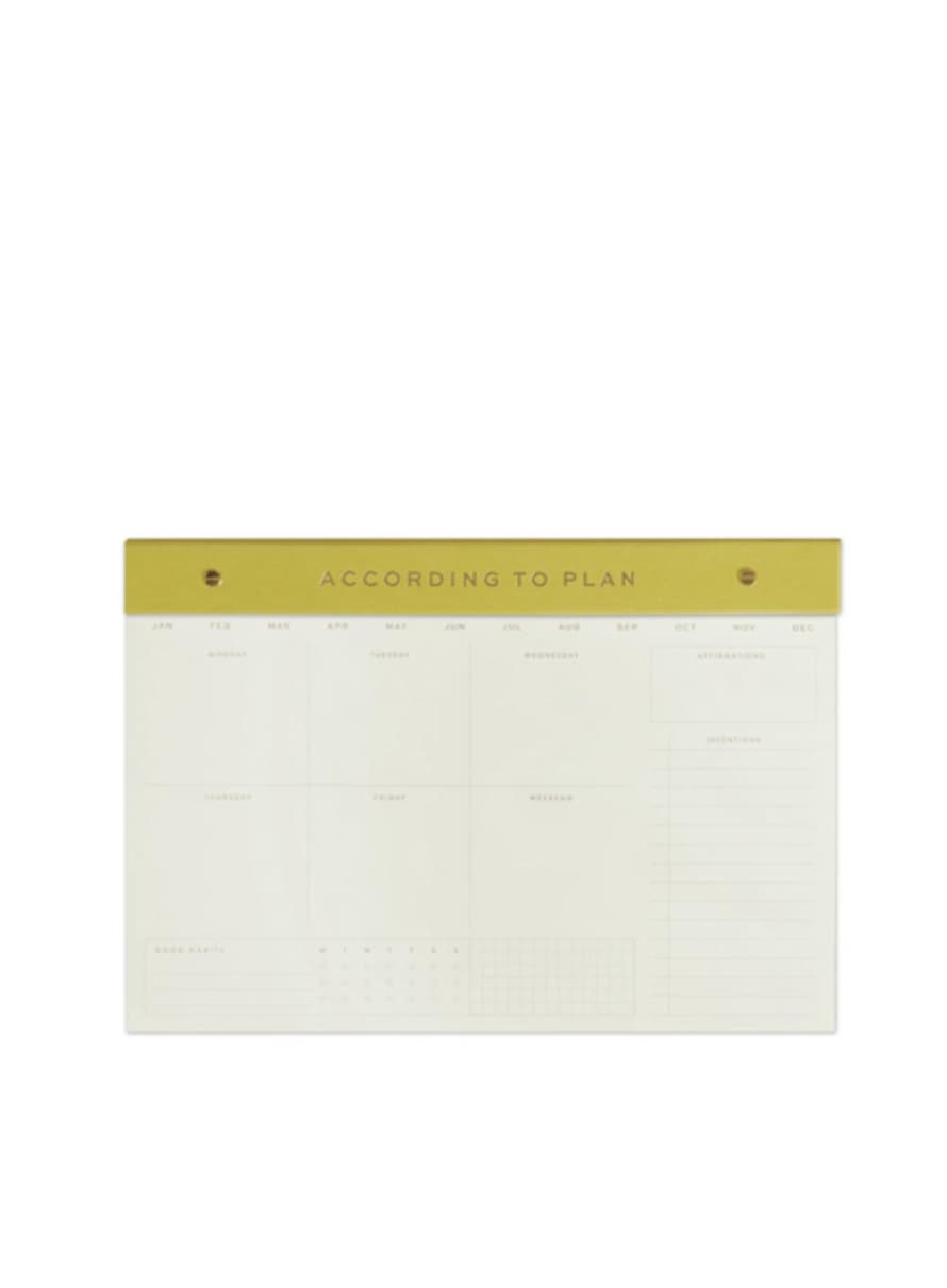 Designworks Ink Weekly Notepad Matcha - According To Plan From