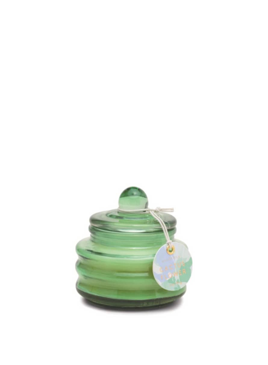 Paddywax Beam 3oz Small Green Glass Vessel - Cactus Flower From