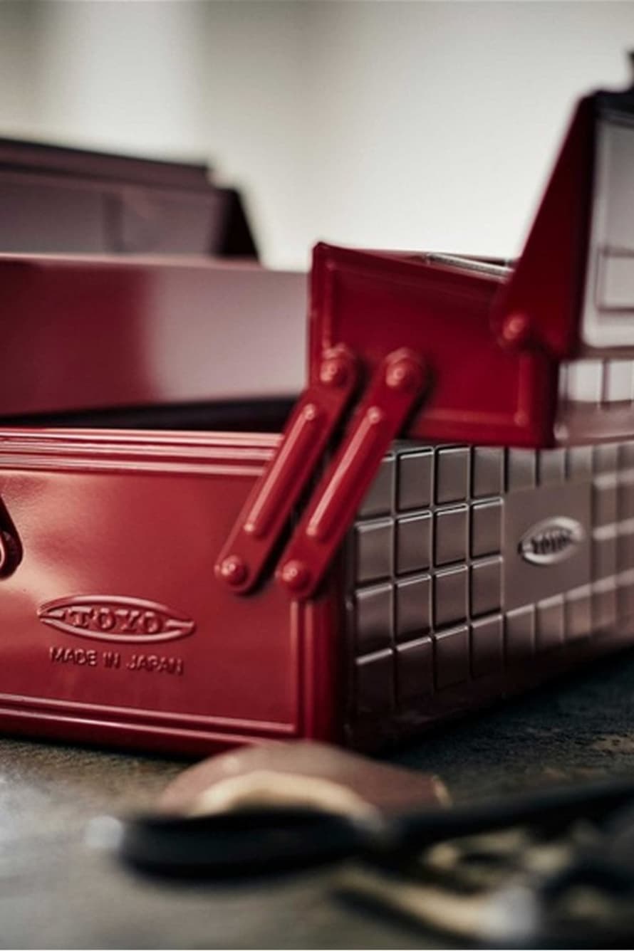 Toyo Steel Cantilever Toolbox In Red