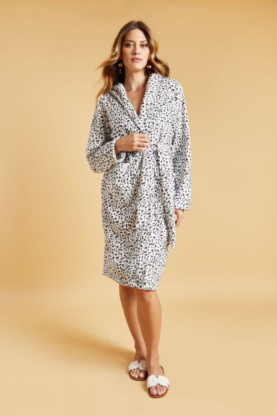 Night Store Dotty Print Fleece Robe