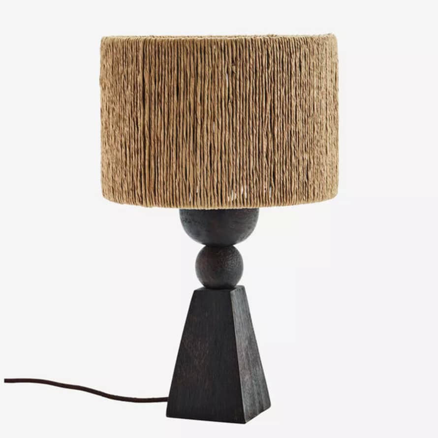 Madam Stoltz Wooden Table Lamp