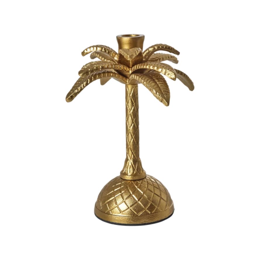 rice Palm Tree Metal Dinner Candle Holder