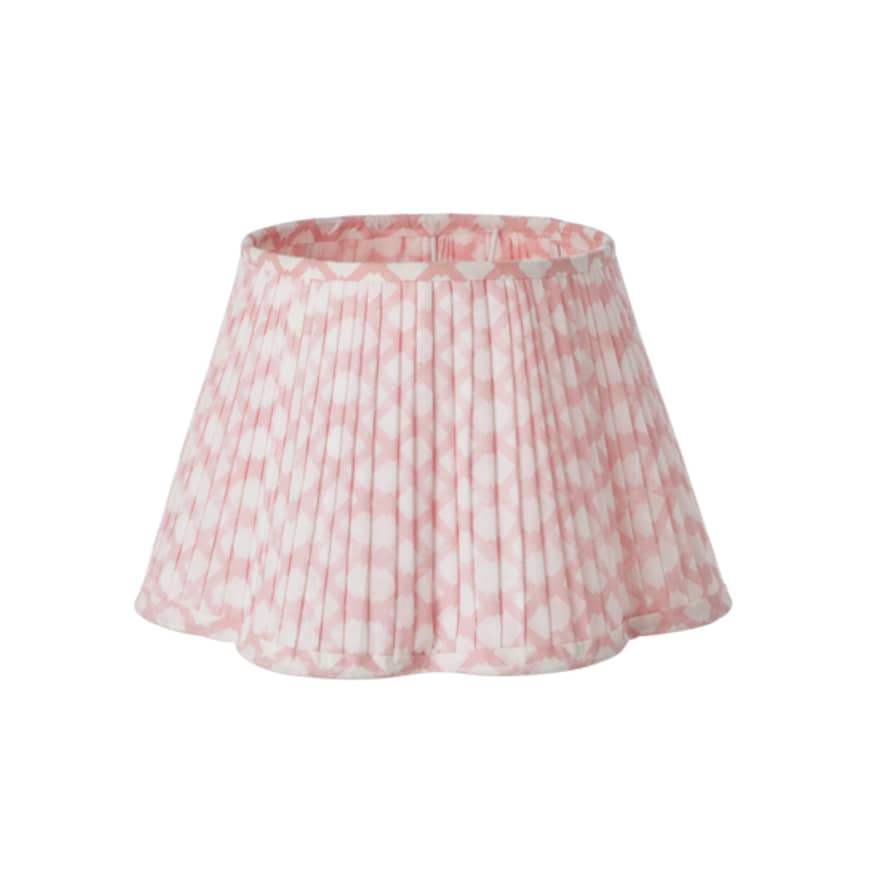 rice Cotton Lampshade In Soft Pink