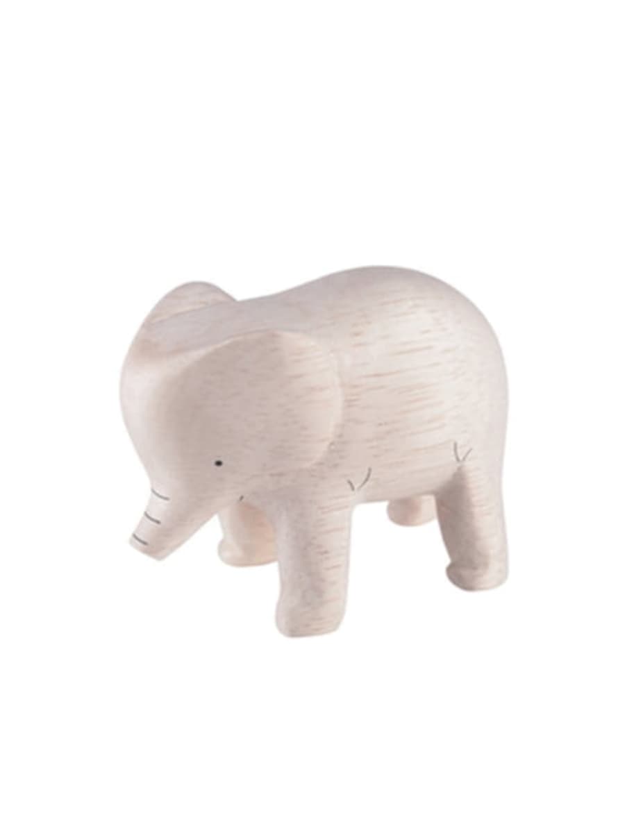 T-lab Pole Pole Hand-Carved Wooden Animal | Elephant