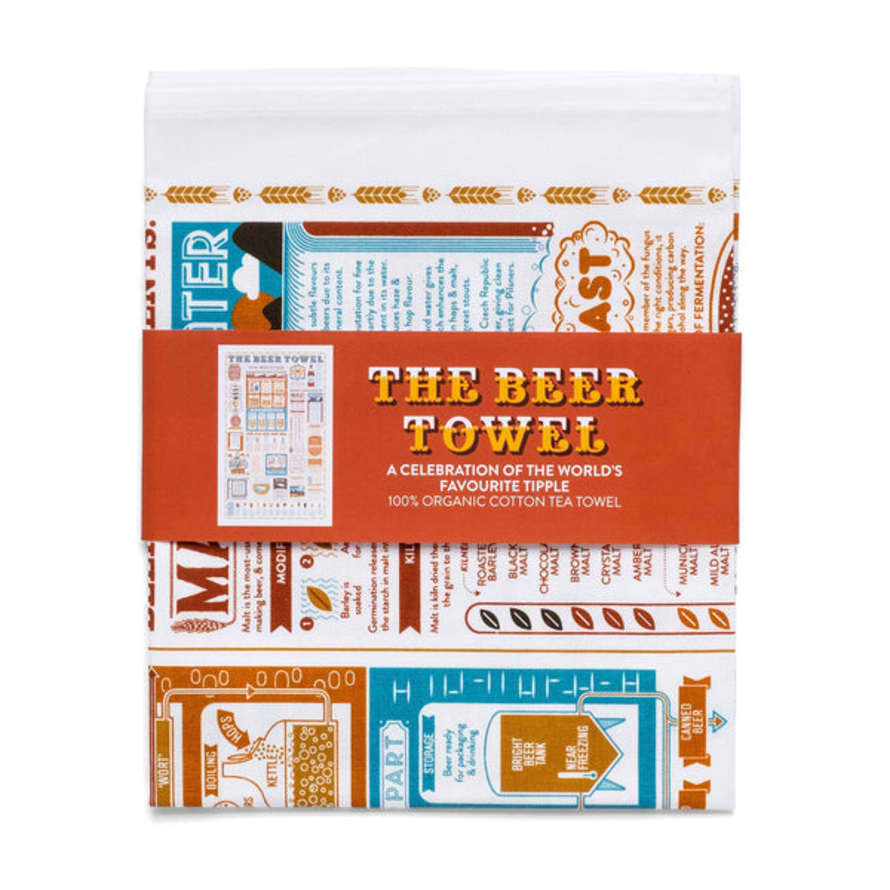 Stuart Gardiner Design Tea Towel Cotton Beer Towel