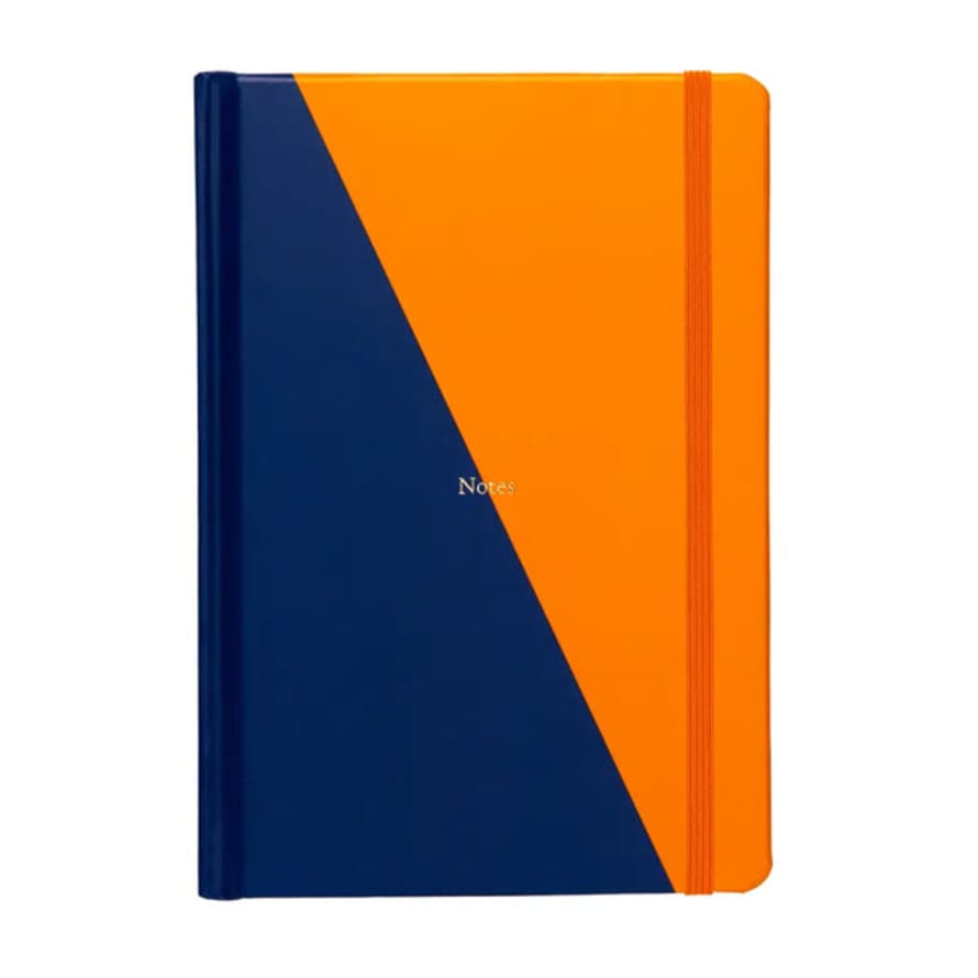 Yop & Tom Lined Notebook A5 - Orange & Navy
