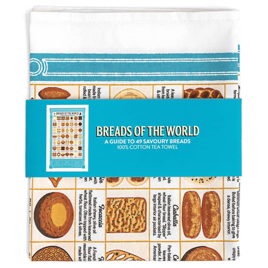 Stuart Gardiner Design Tea Towel Cotton Breads Of The World