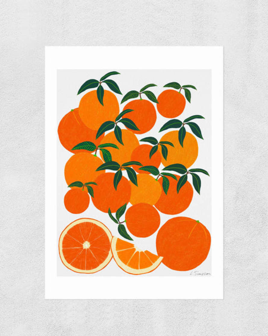 East End Prints  Orange Harvest Wall Print
