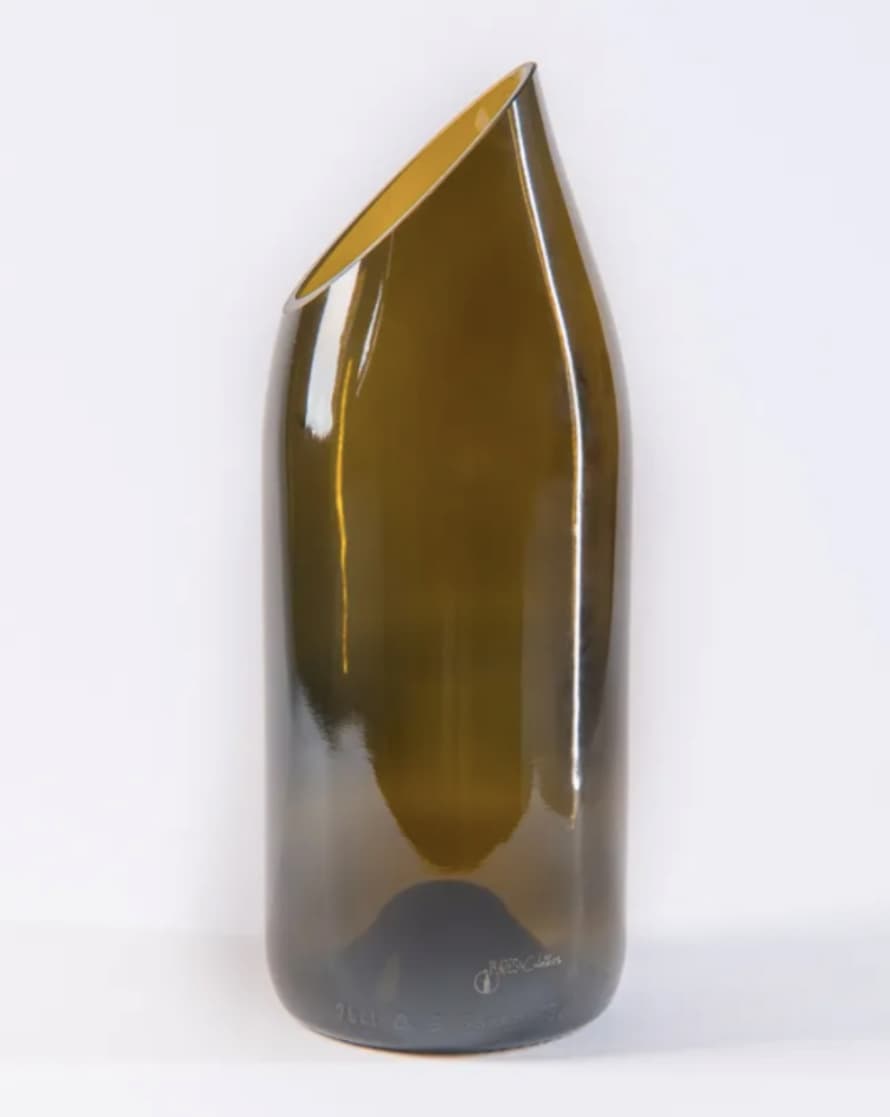 Plates & Culotées Vase Chaloupé Brun - Vase Façonné À Partir D'une Bouteille De Vin