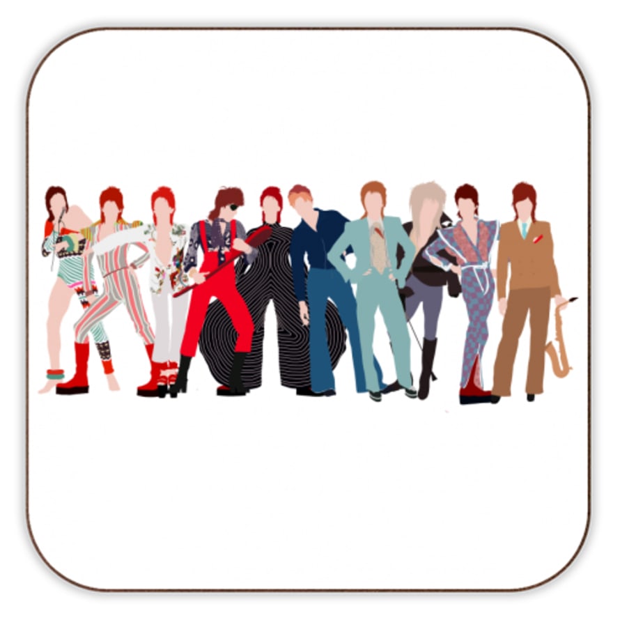 Artwow David Bowie Outfits Coaster