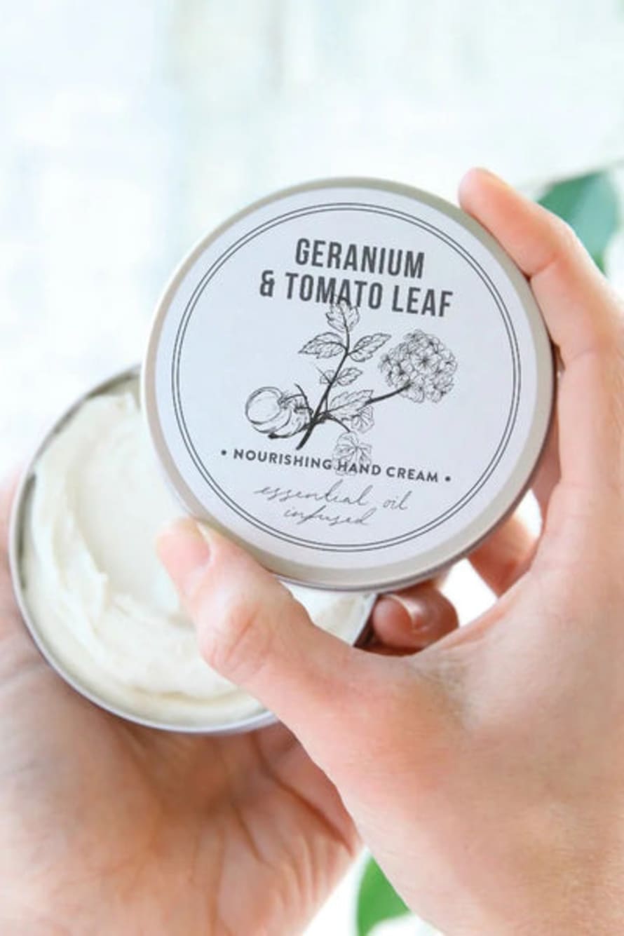 Norfolk Natural Living 100ml Geranium & Tomato Leaf Hand Cream Tin
