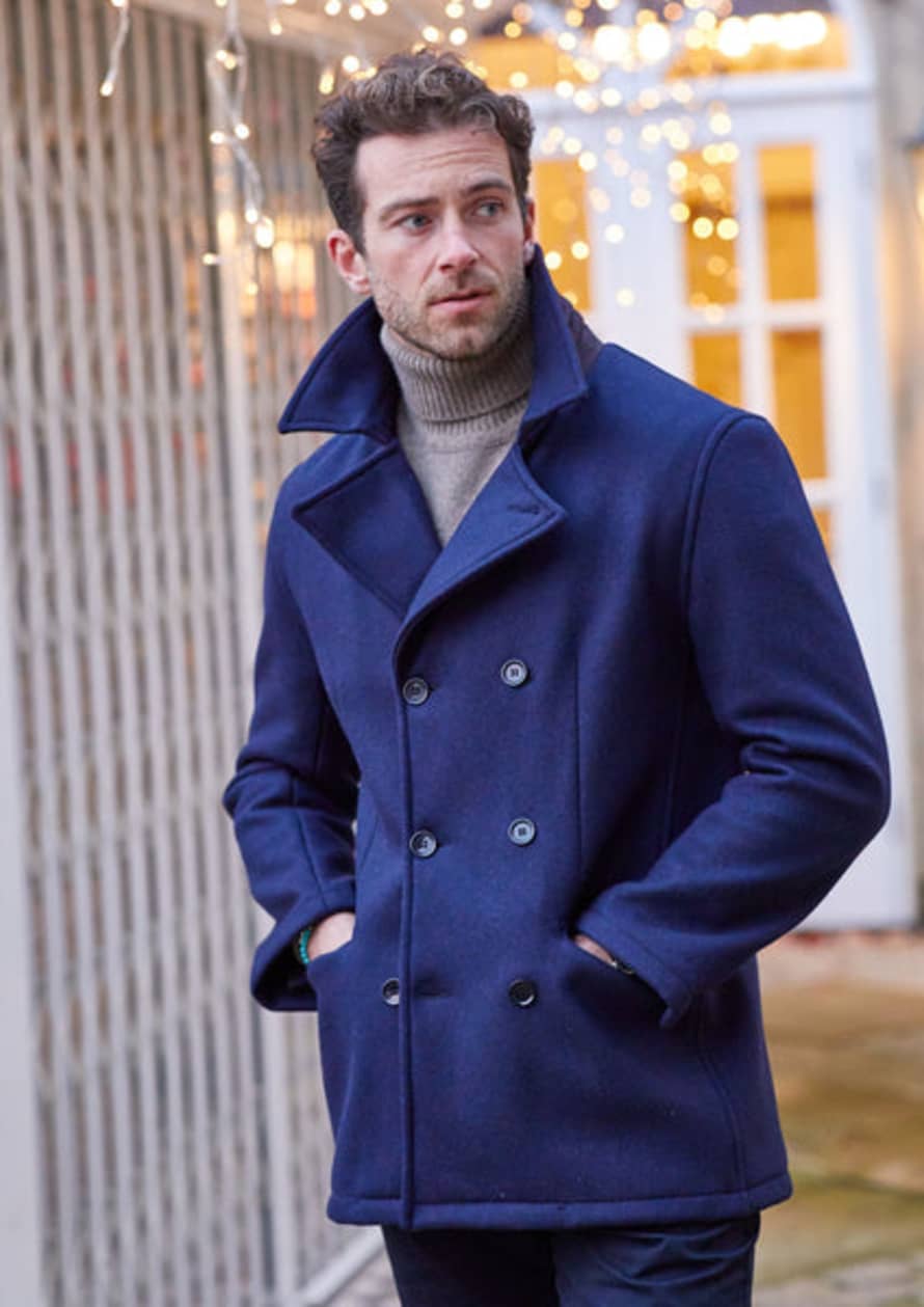 Alan Paine Navy Ewan Double Breasted Jacket