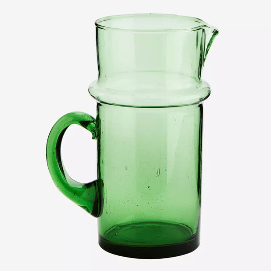 Madam Stoltz Beldi Glass Jug - Green