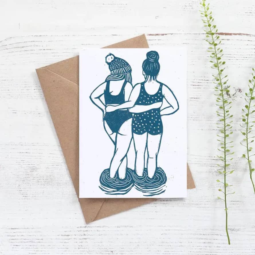 Prints by the Bay Swim Friends Greeting Card