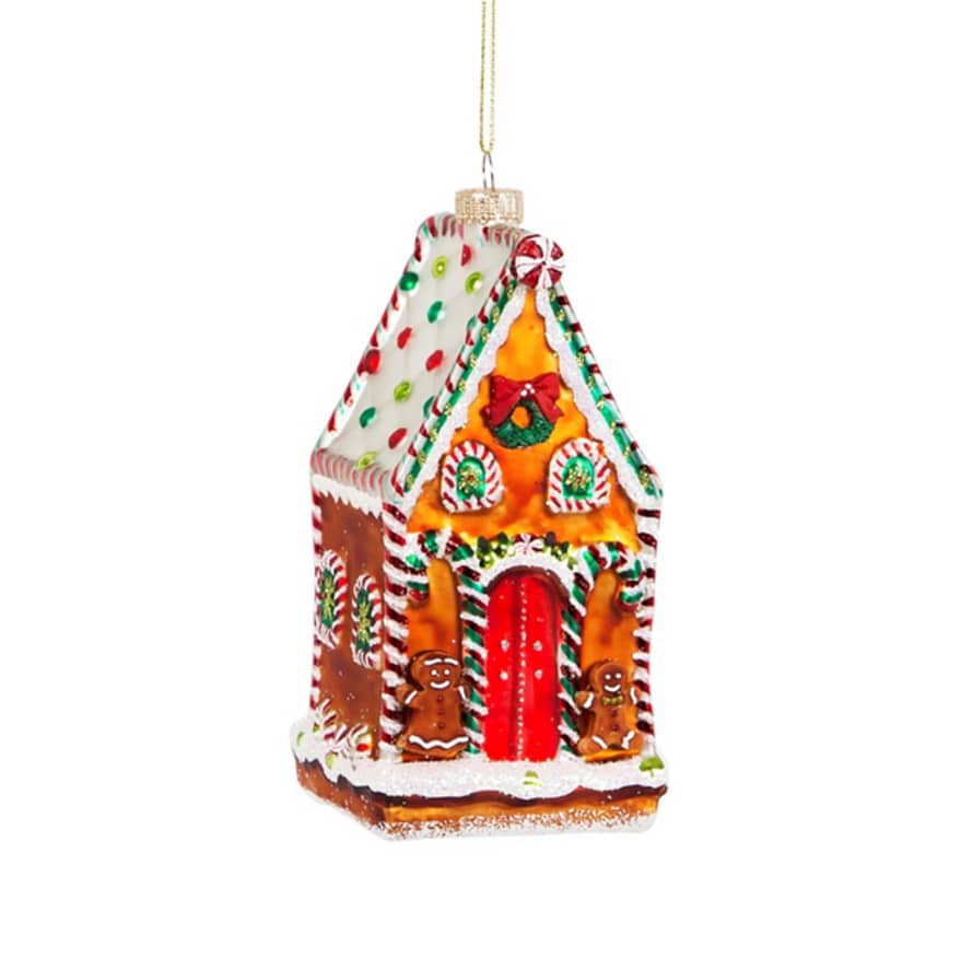 Sass & Belle  Gingerbread House Shaped Bauble