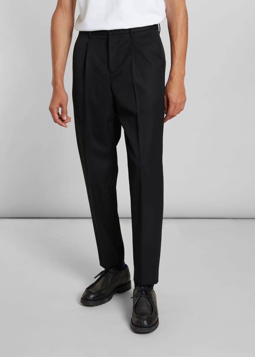 L’Exception Paris Pleated Wool Blend Trousers