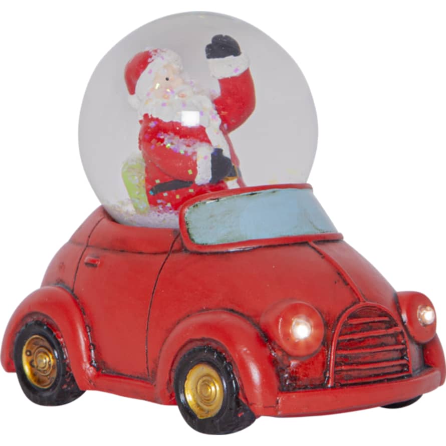 Santa in Car Snowglobe