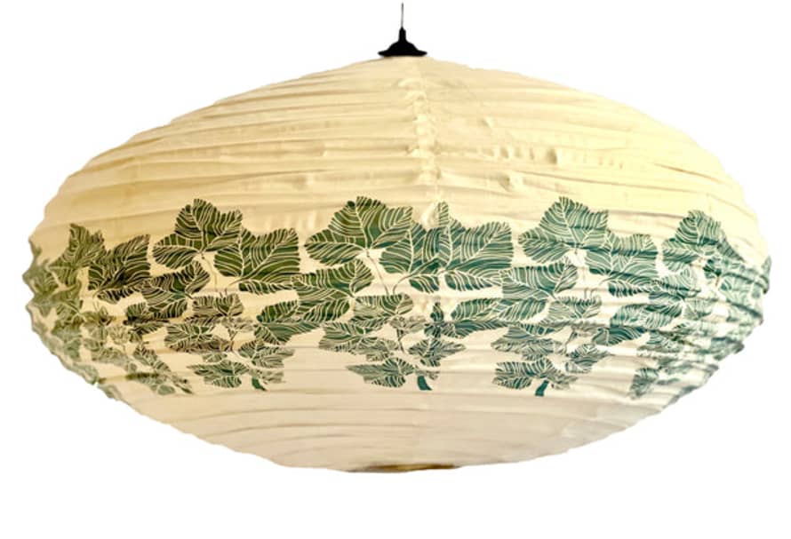 Curiouser and Curiouser Small 60cm Cream & Teal Vine Pendant Lampshade