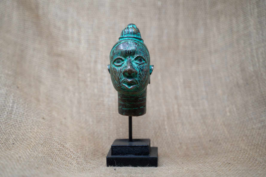botanicalboysuk Benin Bronze Head - 37.5
