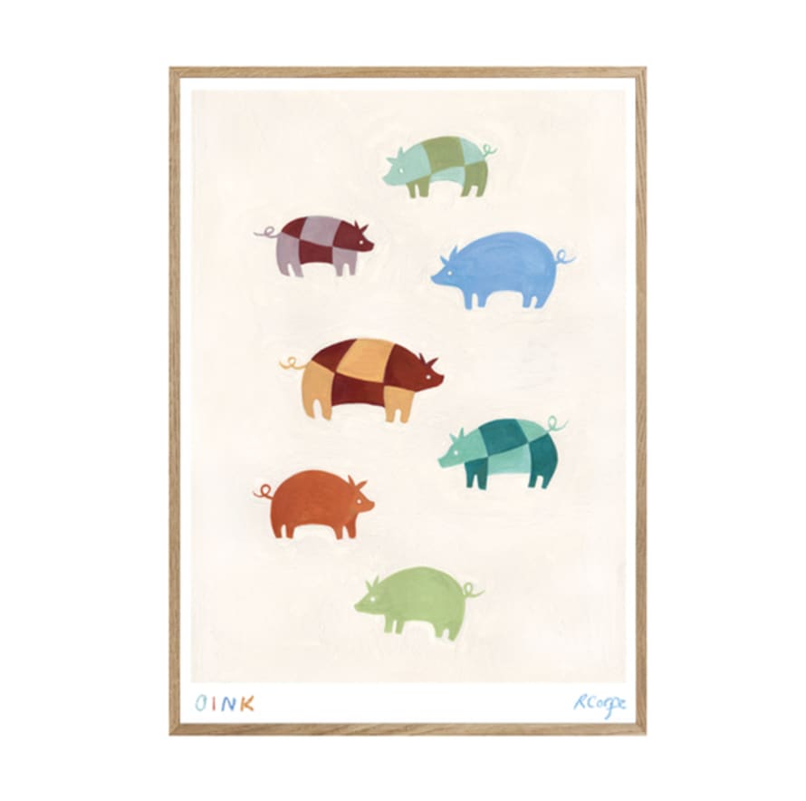 Rosanna Corfe A3 Oink Pig Print