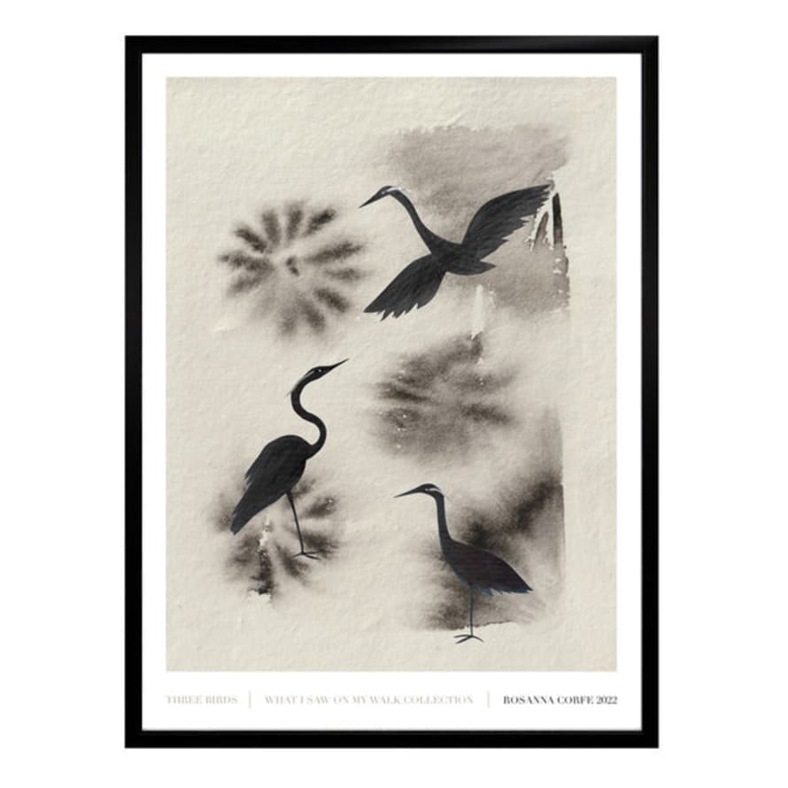 Rosanna Corfe A3 Three Birds Print