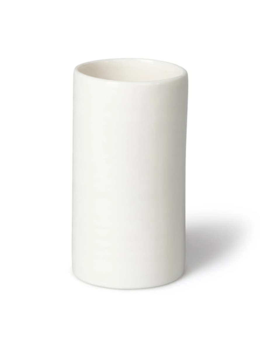 Chalk Tall Porcelain Pot In White