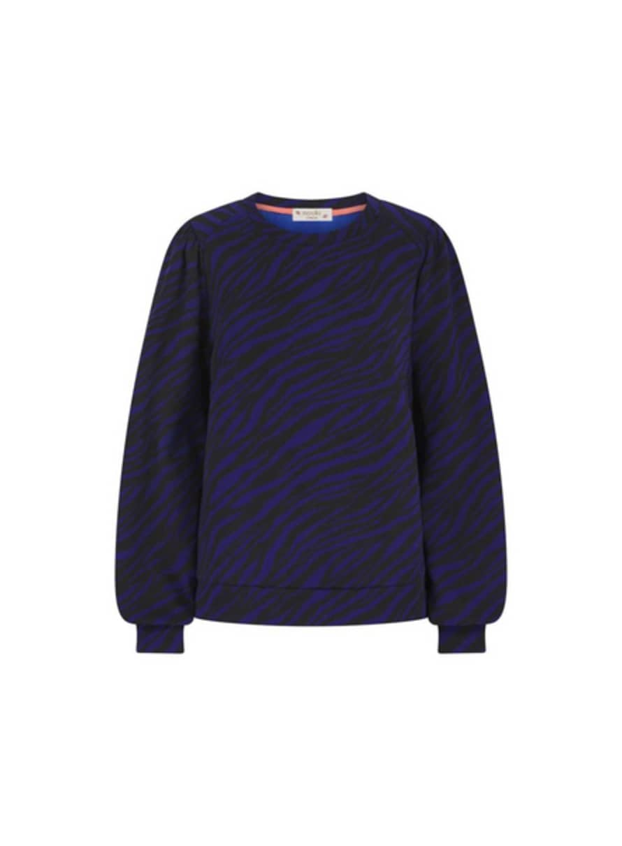 Nooki Design Printed Zebra Piper Sweater In Teal Mix