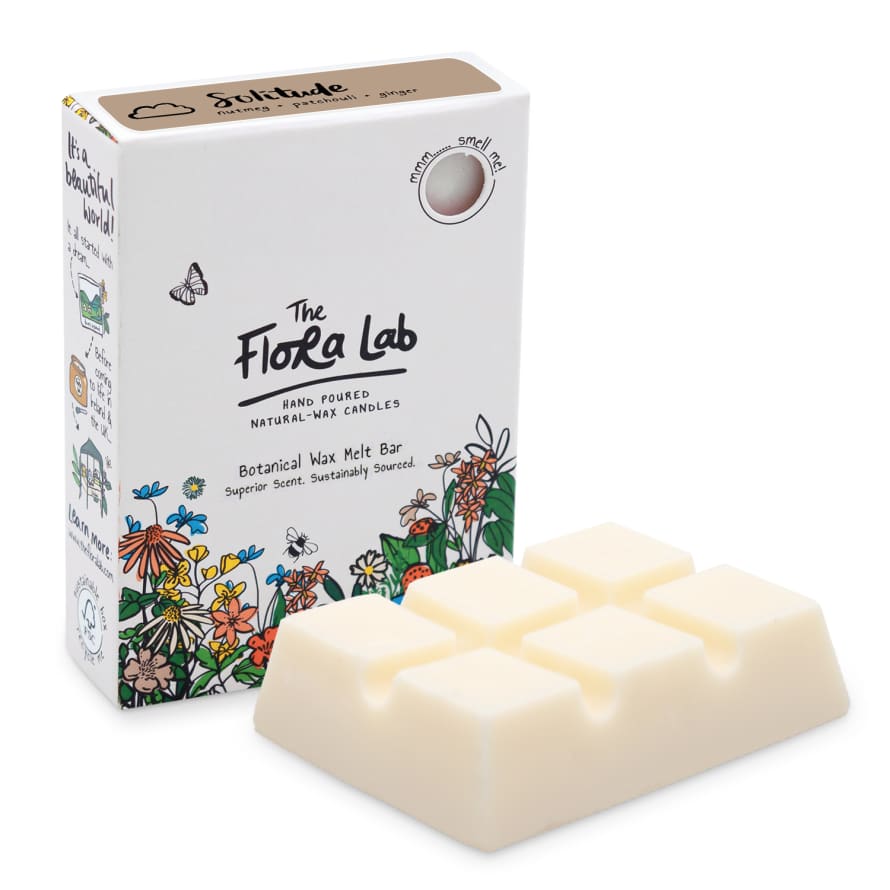 The Flora Lab Solitude Wax Melt Bar | Nutmeg Patchouli Ginger