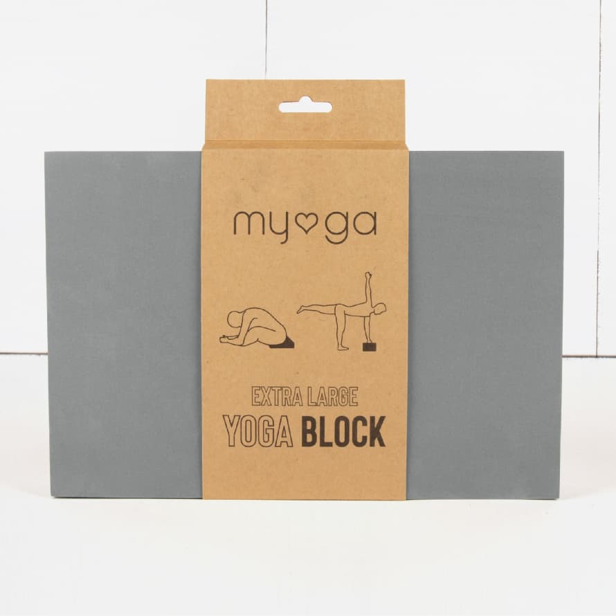 Myga Extra Large Grey Foam Yoga Block