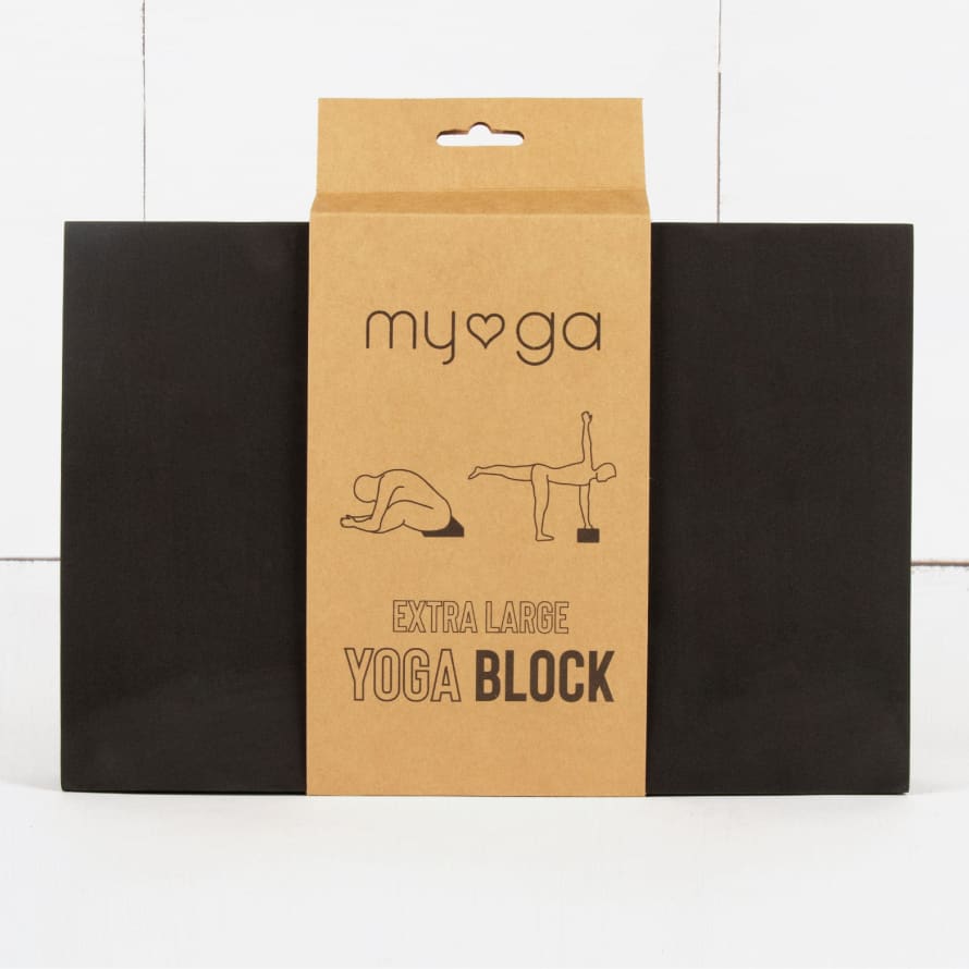 Myga Extra Large Black Foam Yoga Block