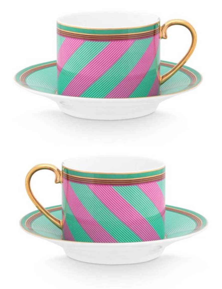 Pip Studio Chique Stripes Cup and Saucer (set of 2)