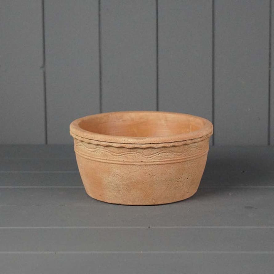 The Satchville Gift Company Terracotta Cement Bowl Pot