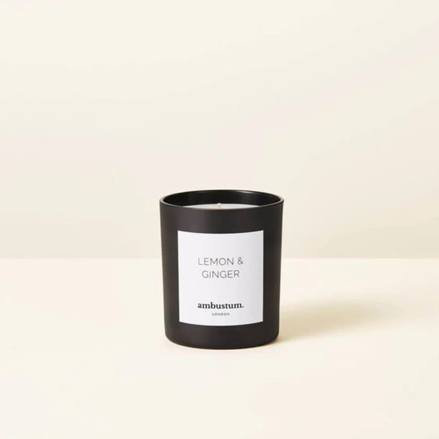 Ambustum Luxury Candle In Lemon And Ginger Scent