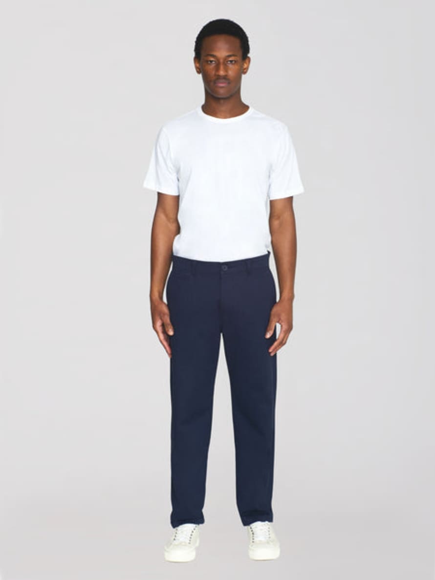 Knowledge Cotton Apparel  Chuck Regular Fit Chino Pants Navy